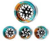 4PCS Splash Anodizing Aluminum + Carbon Fiber 1.9 Inch RC Wheel Hubs for 1/10...