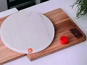 SAUDEEP INDIA Premium Natural Marble Chakla/Roti Maker 9.5 Inchs Diameter(White Marble Chakla)