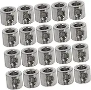 HEALLILY 20pcs Wire Rope Self-Locking Grad Boxes Griddle Wire Lock Wire Rope Cable Clamp Heavy Duty Cable Lock Wire Clamp Cable Lock Small Cable Lock Silver Iron