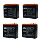 4 PCS 12V 20AH AGM Deep Cycle Rechargeable Battery Solar Jump Starter JetSki