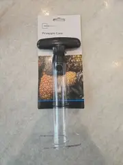 Mainstays 9.5" Manual Pineapple Corer, Peeler, and Slicer Tool, Clear/Black