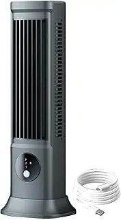 Mini Air Conditioner - Portable Air Cooler, Automatic Small Ac | Portable Battery Powered Cooling Fan with 3 Higher Speeds, Usb Desktop Rooms Cooler for Women, Bedroom, 2.36x3.14x10.6inch