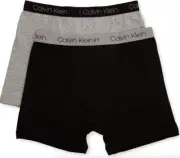 Calvin Klein Multicolor Pack 2X Cotton Boxer Briefs Boys Underwear Size XL L1356