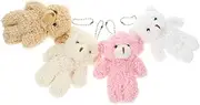 Milisten 4pcs Plush Bear Keychain Charms Cute Stuffed Animal Pendants for Bags Wedding Party DIY Decorations Mini Bear Ornaments