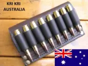 ** KRI KRI AUSTRALIA ** CENTREFIRE BROWN LEATHER AMMO WALLET SLIDE POUCH BULLET!