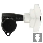 NEW Hipshot Grip-Lock Open-Gear w/ White Pearl IMPERIAL Buttons 3x3 - BLACK