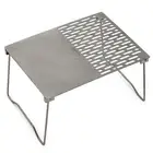 Sandblasting Camping Table Folding Campfire Grill Portable Ti BBQ Grill Out ES