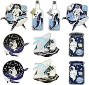 [LIFKOME] Astronaut Badge Brooch Decorative Badge Reel Enamel Lapel Pin Space Ornaments Badge Reel Funny Cute Enamel Pin Space Lapel Cartoon Back Alloy Material