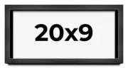 20x9 Shadow Box Frame Grey Charcoal Black | 0.875 Inches Deep | Wood Shadowbox D