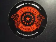14TH STAR BREWING Vermont tribute maple stout STICKER decal craft beer brewery