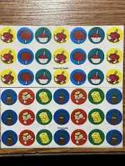 Scratch & Sniff Stickers Vintage 90s Carmel Apple & Pineapple 7 Sets Of 3 HTF