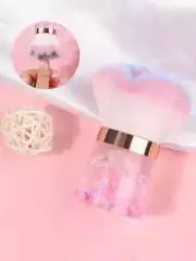 Nail Cleaning Brush With Mushroom Shaped Flower Pattern &Makeup Brush Set