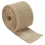 3.15 Inch Wide 10 Yards Burlap Fabric Ribbon Jute Crafts Roll for Decoration