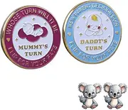 New Parent Decision Turn Coin First Time Pregnant Mom to Be and Dad Couple Funny Baby Shower Daddy Christmas Expecting Pregnancy Newborn After Birth Gift Idea Cool Boy Mommy Women Mama Present Flip 1