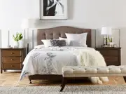 Slumberland Ornate Buttoned Headboard Standard Base - Double / Graphite