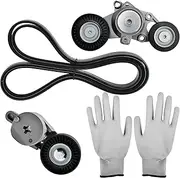 Belt Tensioner Pulley Assembly Set Compatible with Camry 2.5L 2010 2011 Replaces 1662036030 16601-0V010 K040488 3PK1200