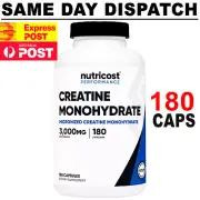 Nutricost Creatine Monohydrate 3000mg 180 capsules FASTEST AU POST !!