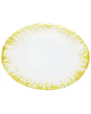 Alice Pazkus Set of Four 11in Dinner Plates With Flashy Gold Design