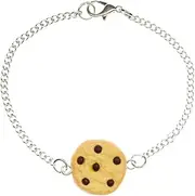 [Miniblings] Cookie Bracelet Biscuit Chocolate Chips 19 cm – Fashion Jewellery Handmade – Ladies Girls Charm Bracelet, ca 15mm, Plastic