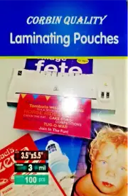 3 x 5 500 3 Mil Laminating Pouches Sleeves 3-1/2 x 5-1/2 File Index X-CLEAR