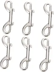 FUTUREORYY Convenient Pet Leash Hooks 6pcs Dog Double Lead Double Ended Clip Strap Pet Buckle Hook Chain Clasps Easy to Use Install