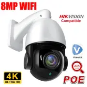 30X Zoom 4K 8MP WIFI POE PTZ IP Speed Dome Auto Tracking Camera 2Way Audio Cam