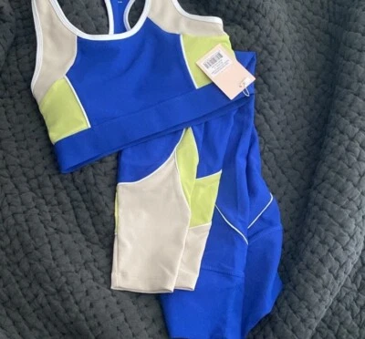 NWT WILO brand blue leggings set
