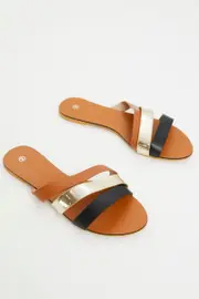 Multi Strap Flat Slides - Size 7, Women's Trial Accs