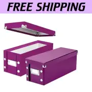 Effortless Music Organization: Berry CD Storage Box with Snap Closure, 2 Pack