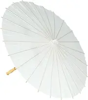 [VALICLUD] DIY Blank Paper Umbrella Mini Umbrella Paper Umbrellas for Sun Oil-paper Umbrella Paper Parasol Drawing Umbrella Graffiti Umbrella Parasols Decoration DIY Paper Umbrella White Wood