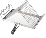 MEFESE Folding Camp Stove Toaster Stainless Steel Bread Toaster Rack for Camping Backpacking Picnic