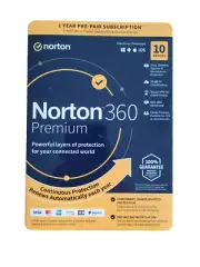 Latest Norton 360 Premium 2025 10 Devices PC Mac Android iOS) 1 Year