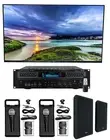 Technical Pro Home Karaoke Machine System+(2) 5.25" Black Wall Mount Speakers