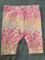 NWT Pumpkin Patch Emily 3/4 Length Orchid Pink Printed Leggings Size 0-3 months