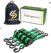4pcs Retractable Ratchet Straps Bundle 1 in x 10ft Secure Tie Downs with Rubber