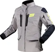LS2 Metropolis Evo, textile jacket waterproof women , color: Light Grey/Dark Blue/Neon-Yellow , size: XL