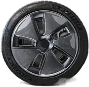 1PCS Compatible for Tesla Model 3 18 Inch Hub Cap Performance Replacement Wheel Cap Automobile Hubcap Full Rim Cover Accessories 2016-2022(Carbon Black)