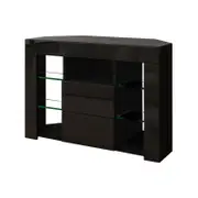 TV Cabinet Television Storage Unit 2 Drawers Black