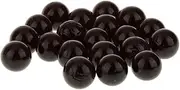 Eigell 20pcs Black Glass Marbles 16mm Balls with Bag for Marble Run, Board Games, Chinese Checkers Replacement Pieces