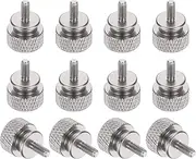 uxcell 12 Pcs M3x7mm Knurled Thumb Screw Computer Case Threaded Hand Tighten Screws Aluminum Alloy for PC Case, Gray