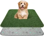 KOOLTAIL Dog Grass Pee Pad,Absorbent Reusable Leak-Proof Washable Puppy Pads for Potty Training,Nonslip Durable Thick Large Dog Training Pad for Indoor&Outdoor Use,Easy Oder Control,20*25"