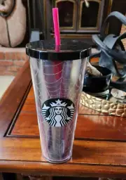 Starbucks Halloween Glitter Spider Web Tumbler Cup Rare 2019 24 oz