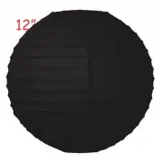 12 Black 12" Paper Chinese Lantern Lamp Shade Wedding Party Decoration Supplies