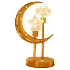 LED Moon Lamp Crescent Night Light Bedside Lamp for Holiday Gifts (Warm White) H