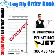 100x Large Restaurant Docket Order Book 210x99mm [RD101]