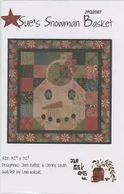 Jan Patek Quilts Sue's Snowman Basket Pieced Applique Pattern New