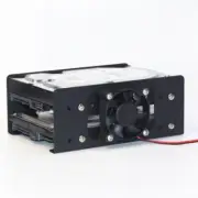 2 Bay 3.5 Inch HDD Hard Drive Rack Holder DIY Bracket Case Caddy with Fan