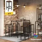 Bar Stools Set of 4 Dining Tall Chairs Counter Height Kitchen Island Barstools