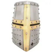 Knight Norman Medieval Armor Helmet Bucket 14th Century Great Helmet