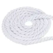 1/2inx33ft Twisted Cotton Rope 3 Strand Soft Craft Rope with Sealing Tape White